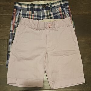 CrewCut BoysPlaid and Pink Kids Shorts Set